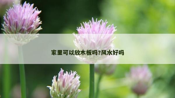 家里可以放木板吗?风水好吗