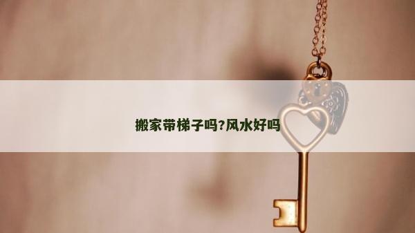 搬家带梯子吗?风水好吗