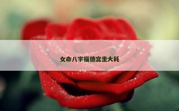 女命八字福德宫坐大耗