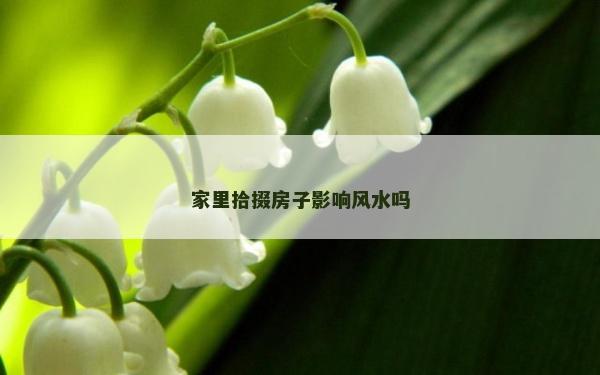 家里拾掇房子影响风水吗