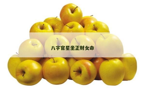 八字官星坐正财女命