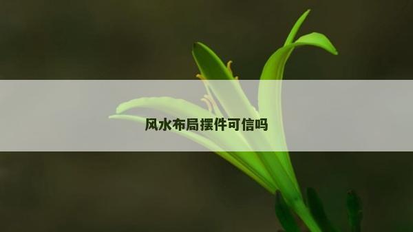风水布局摆件可信吗