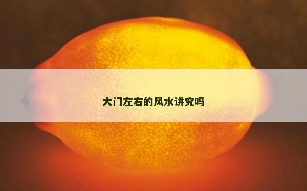 大门左右的风水讲究吗