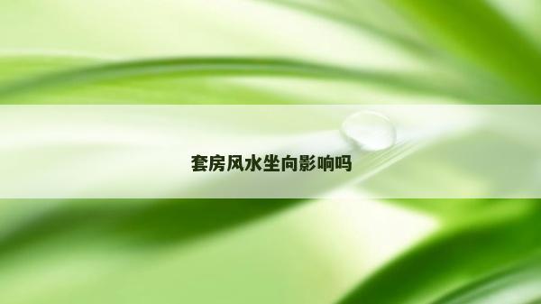 套房风水坐向影响吗
