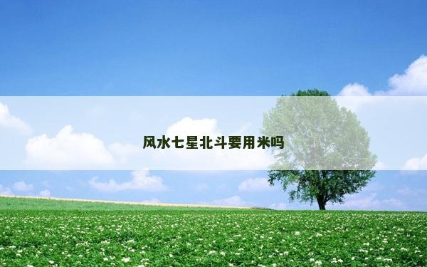 风水七星北斗要用米吗