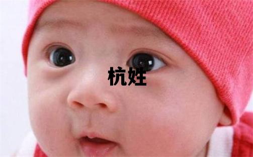 杭姓优美的男宝宝名字