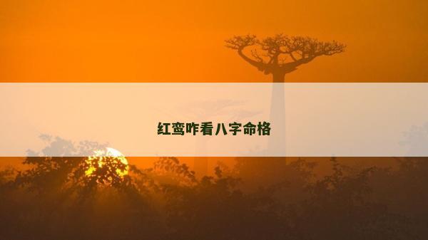 红鸾咋看八字命格