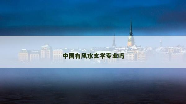 中国有风水玄学专业吗