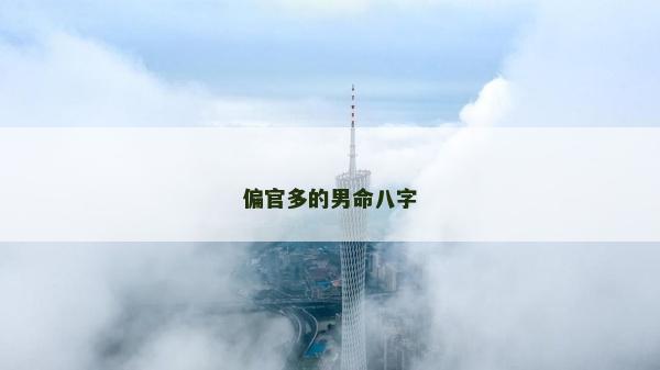 偏官多的男命八字