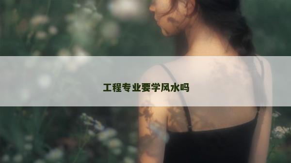 工程专业要学风水吗