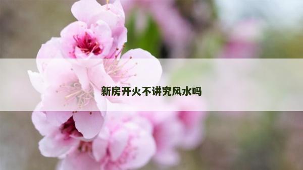 新房开火不讲究风水吗