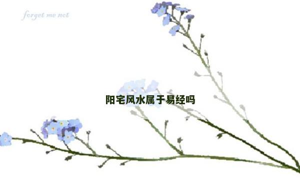 阳宅风水属于易经吗