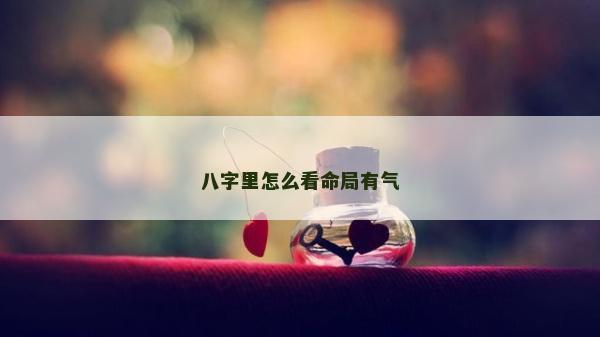 八字里怎么看命局有气