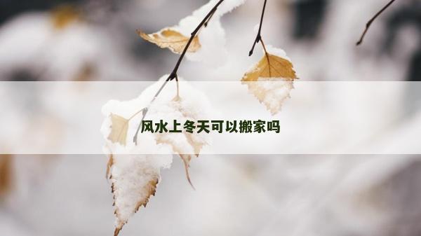 风水上冬天可以搬家吗