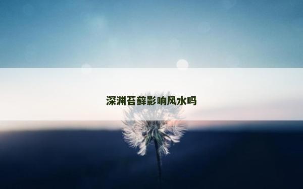 深渊苔藓影响风水吗