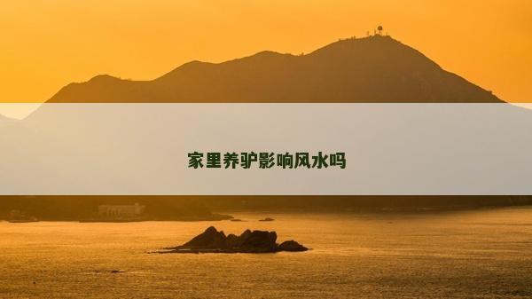 家里养驴影响风水吗