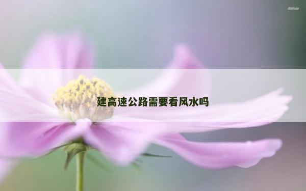 建高速公路需要看风水吗