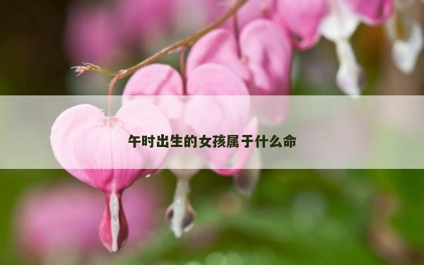 午时出生的女孩属于什么命