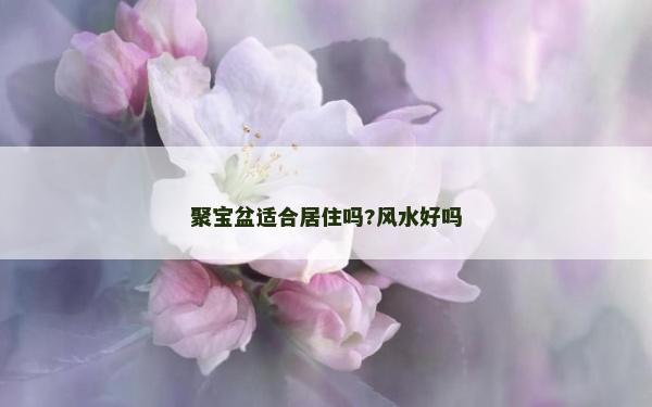 聚宝盆适合居住吗?风水好吗