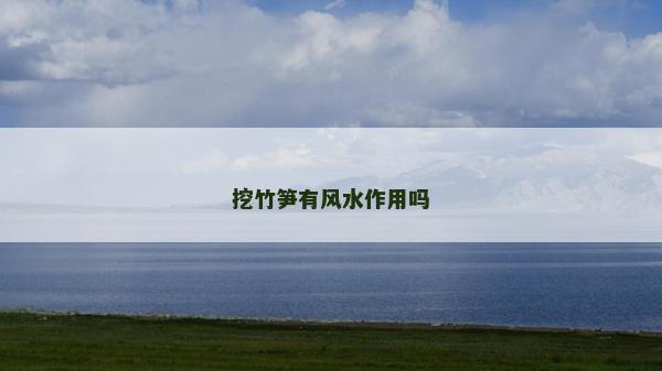 挖竹笋有风水作用吗