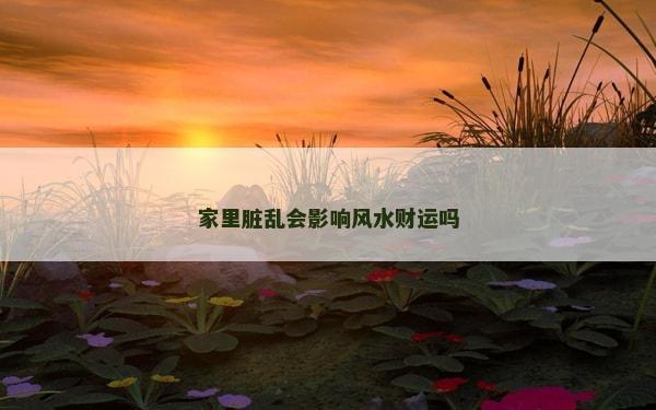 家里脏乱会影响风水财运吗