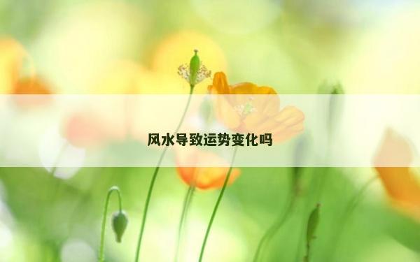 风水导致运势变化吗