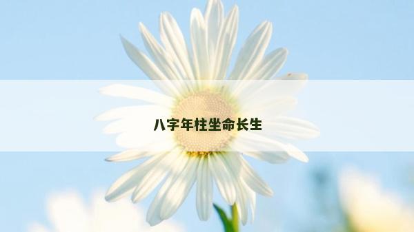 八字年柱坐命长生