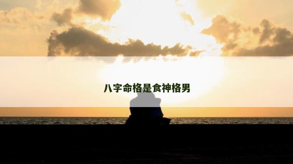 八字命格是食神格男