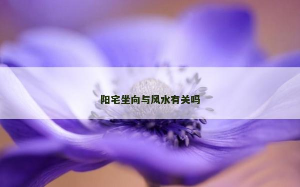 阳宅坐向与风水有关吗
