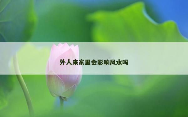 外人来家里会影响风水吗