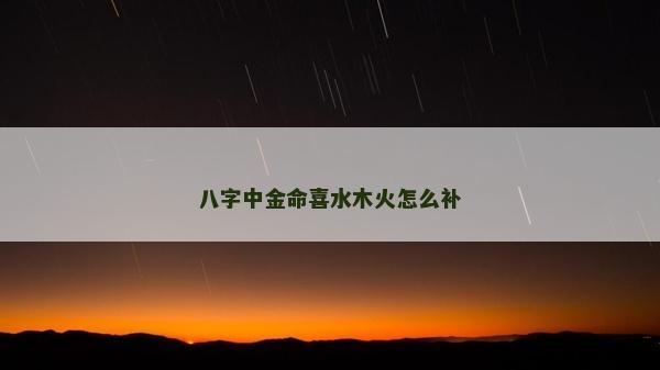 八字中金命喜水木火怎么补