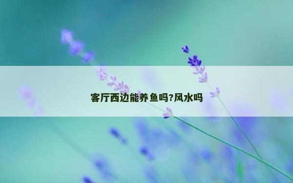 客厅西边能养鱼吗?风水吗