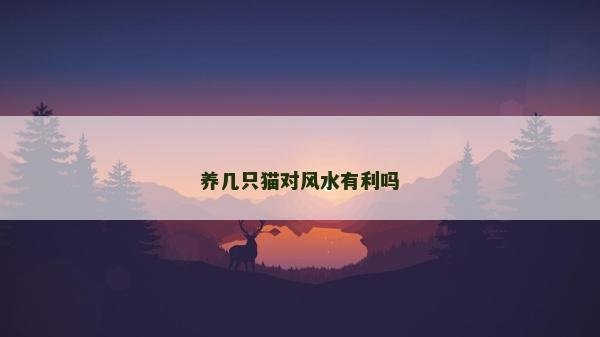 养几只猫对风水有利吗