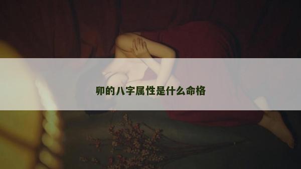 卯的八字属性是什么命格