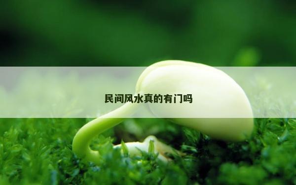 民间风水真的有门吗