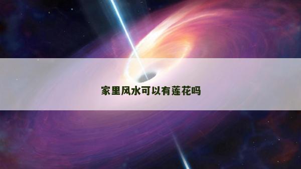 家里风水可以有莲花吗