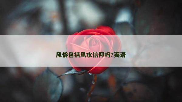 风俗包括风水信仰吗?英语
