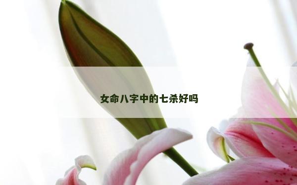 女命八字中的七杀好吗