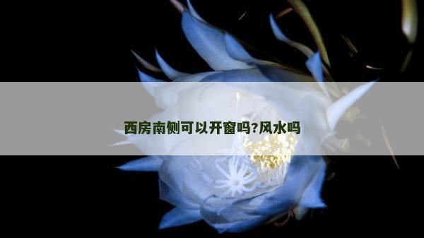 西房南侧可以开窗吗?风水吗