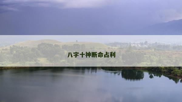 八字十神断命占利