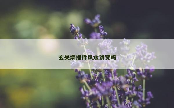 玄关墙摆件风水讲究吗