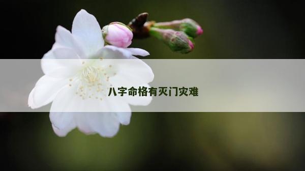 八字命格有灭门灾难