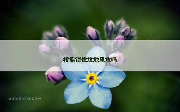 桥能锁住坟地风水吗