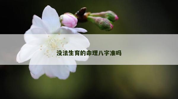 没法生育的命理八字准吗